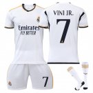7 Vini JR Soccer Fan Apparel For Kid Sport T-shirt Child Real Madrid CF Football Kits
