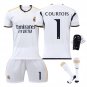 No 1 Courtois Soccer Fan Apparel For Kid Child Real Madrid CF Football Kits Sport T-shirt