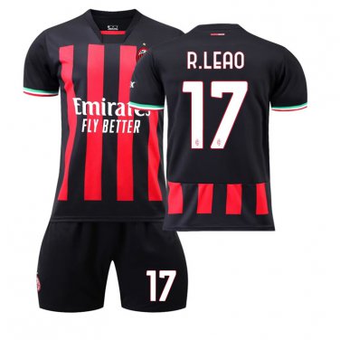 Child No 17 Rafael Le&Atilde;&pound;o Soccer Fan Apparel For Kid A.C. Milan Football Kits Boy Sport T-shirt