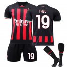 Men A.C. Milan Football Fan Apparel For Adult No 19 Theo Hernández Soccer Kits Male Sport T-shirt