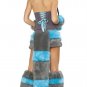 Halloween Blue Cat Outfit Catwoman Carnival Fur Uniform Anime Animal Stage Costume