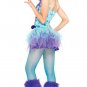 Halloween Blue Elf Outfit Genie Carnival Fur Uniform Anime Animal Stage Costume
