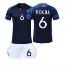 2018 France Home Football Kits 6 Pogba Tops For Men Soccer Outfit Sport Uniforms