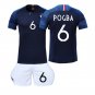 2018 France Home Football Kits 6 Pogba Tops For Men Soccer Outfit Sport Uniforms