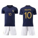 Kylian Mbappé Home Soccer Kits France National Football Team Fan Apparel For Kid
