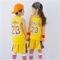 King James Kits For Kid Los Angeles Lakers Fan Apparel Child Tops Team Uniform Basketball Outfit