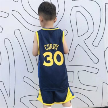 Kid Stephen Curry Fan Apparel Teen Basketball Uniform Child Golden State Kits Warriors Outfits