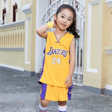Los Angeles Kits Tops Kobe Bryant LA Lakers Fan Apparel Youth Lakers Basketball Uniform