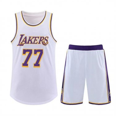 Man Luka Doncic Basketball Fan Apparel Los Angeles 77 Tops Male Lakers Kits LA Outfit