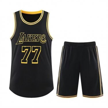 Luka Doncic Basketball Kits Los Angeles 77 Tops LA Outfit Adult Lakers Fan Apparel