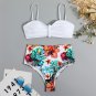 High Waisted Floral Print Bikini Set, Vintage Two Piece Swimsuit Summer Beachwear PQ23001