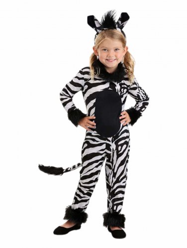 Kid Halloween Cute Zebra Costume for Children Animal Jumpsuit Horse Uniform