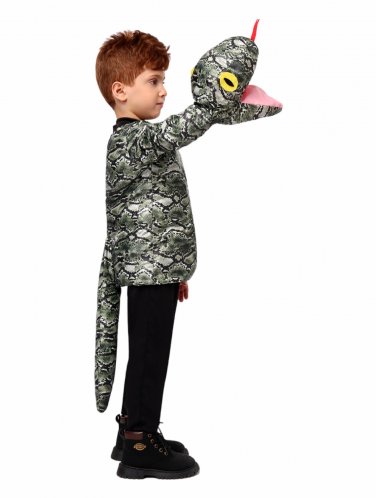Kid Halloween Cute Pathon Costume for Children Animal Jumpsuit Boa Uniform