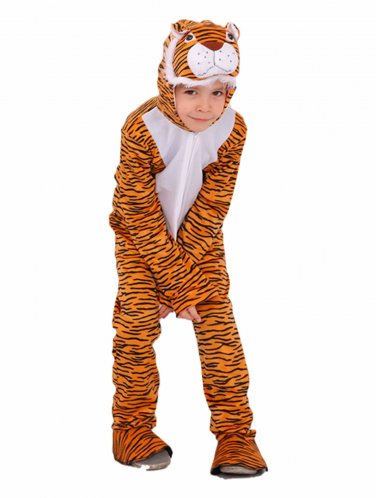 Kid Halloween Cute Tiger Costume for Child Animal Jumpsuit Boys Cos Uniform