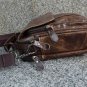 Men Distressed Oiled Leather Shoulder Laptop Backpack Tactical Vintage Sling Assault