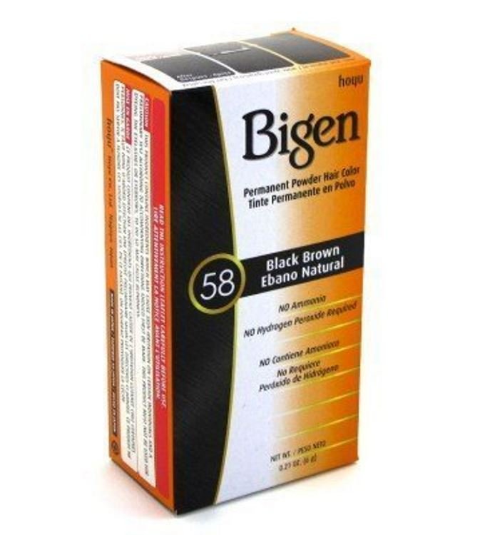 Bigen Permanent Powder Hair Colour Black Brown (58)