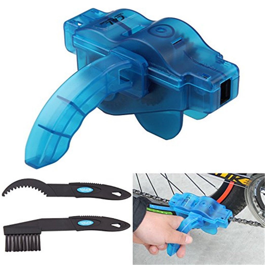 Bike Chain Cleaner Kit Cleaning Tool With Rotating Brushes