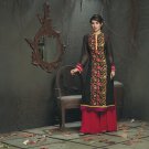 Black Designer Multi Color Floral Embroidery Suit (Long Kurti)