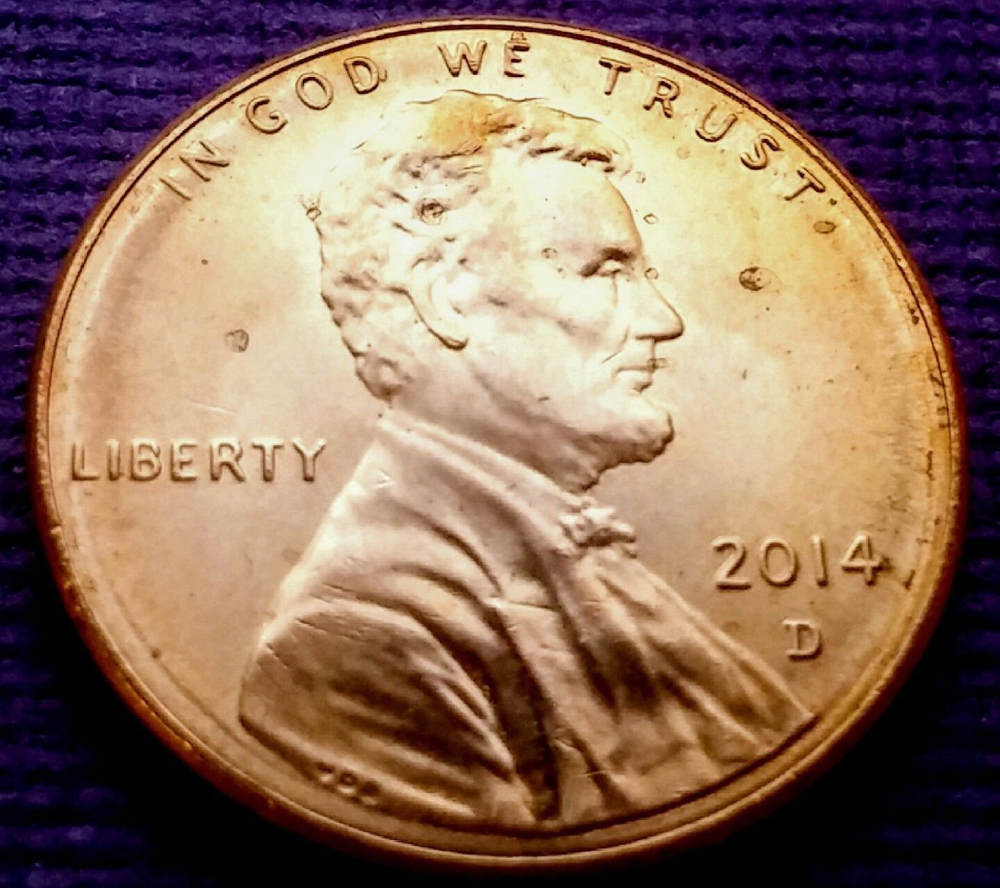 2014 D Lincoln Shield Penny Error Double Rim er26 
