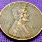 1930 Lincoln Wheat cent scar face LAMINATION ERROR penny 1¢ US RARE coin (e14)