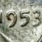 1953-P Lincoln Wheat Penny with  Die Shadow on the Number '3' (e20)