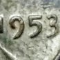 1953-P Lincoln Wheat Penny with  Die Shadow on the Number '3' (e20)