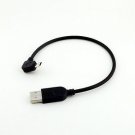 Right Angle Micro USB 5Pin Male to USB 2.0 A Male Data Charge Adapter Cable 25cm