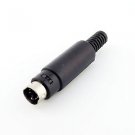 6 Pin Mini DIN Mini-DIN Male Plug S-video Connector Adapter With Plastic Handle
