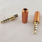 10x Orange 3.5mm 1/8" 4 Pole Male TRRS Repair Headphone Metal Audio Soldering
