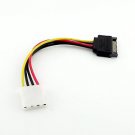 1x Serial ATA SATA 15 Pin Male To IDE Molex Female 4 PIN Power HDD Adapter Cable