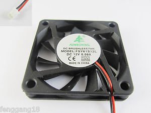 Brushless DC Cooling Fan 11 Blades DC 12V 60mm x 60mmx10mm 6010S