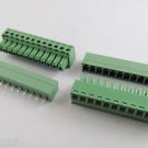 New 12 Pin/Way Pitch 3.81mm Screw Terminal Block Connector Green Pluggable Type