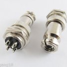 XLR 4 Pins 16mm Audio Cable Connector Chassis Mount 4 Pin Plug Adapter