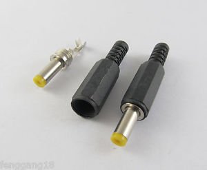 10pcs 4.8x1.7mm DC Power Male Plug Connector Adapter Plastic Handle Yellow Head