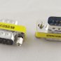 10x DB9 RS232 9 Pin Male To Male Mini Gender Changer Convertor Adapter Connector