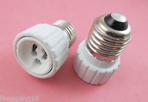 E27 to GU10 Socket Base LED Halogen CFL Light Bulb Lamp Adapter Converter Holder