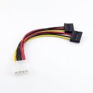 1x IDE 4 Pin Male Molex to 2x SATA Female ATA Y Splitter HDD Power Adapter Cable