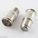 10x F Quick Male Plug to F Female In Series Straight Coax TV Connector Adapter