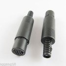 1pcs 7 Pin Mini DIN Mini-DIN Female Jack Connector Adapter With Plastic Handle
