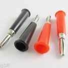 5 Pairs Banana Plug 4mm Speaker Connector Wire Clips BLACK & RED Nickel Plated