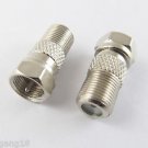 10X F Male Plug To F Female Jack In Series Coaxial Straight RF Adapter Connector