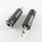 10x 3.5mm 1/8" Male Plug Mono to 6.35mm 1/4" Female Jack Audio Adapter Converter
