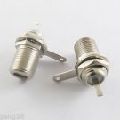 F Female Jack With Nut Bulkhead Sraight Deck Mount Clip Solder RF Connector