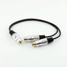 3.5mm 1/8" Mini Stereo Female To 2 RCA Female Jack Audio Adapter Splitter Cable