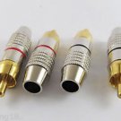 5 Pairs RCA Plug Audio Cable Cord Male Connector Gold Plated Adapter