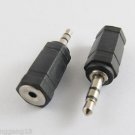 1pcs Stereo 3.5mm Male Plug To 2.5mm Female Jack Nickel Audio Converter Adapter