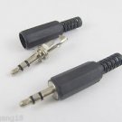 50x 3.5mm Stereo Male Plug Jack Audio Adapter Connector DIY Plastic Cover Handle