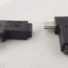 10pcs USB 2.0 Mini 5 Pin Male To Mini 5 Pin Female Right Angle Adapter Connector