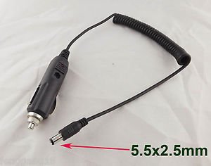 10x Car Cigarette Lighter Power Supply To 5.5 x 2.5mm DC Male Plug Spring Cable