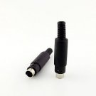 10pcs 3 Pin Mini DIN Mini-DIN Male Plug S-video Connector Adapter Plastic Handle